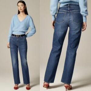 J. Crew Womens High Rise Denim Slim Straight Jean CH893 Western Wash Size 31 NWT